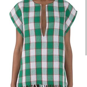Gimaguas plaid poncho top